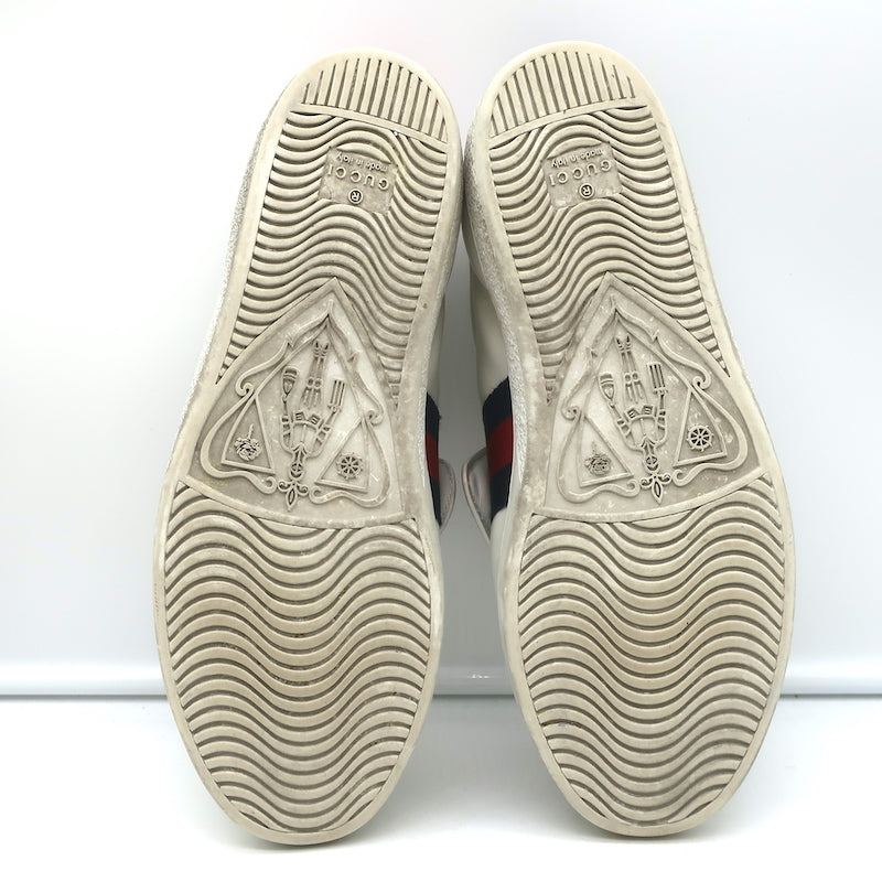 Gucci White Leather Loved Ace Sneakers Size 38.5