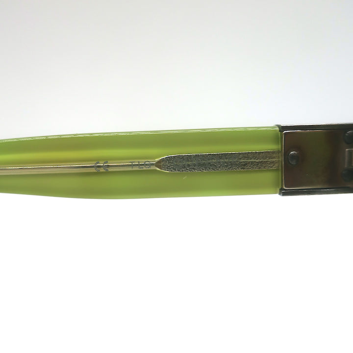 Chrome Hearts Queenie Oversize Tortoiseshell Sunglasses Havana/Lime Green
