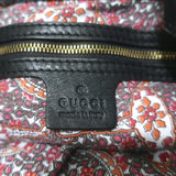 Gucci Indy Large Hobo Bag Black Leather Bamboo Tassel Crossbody