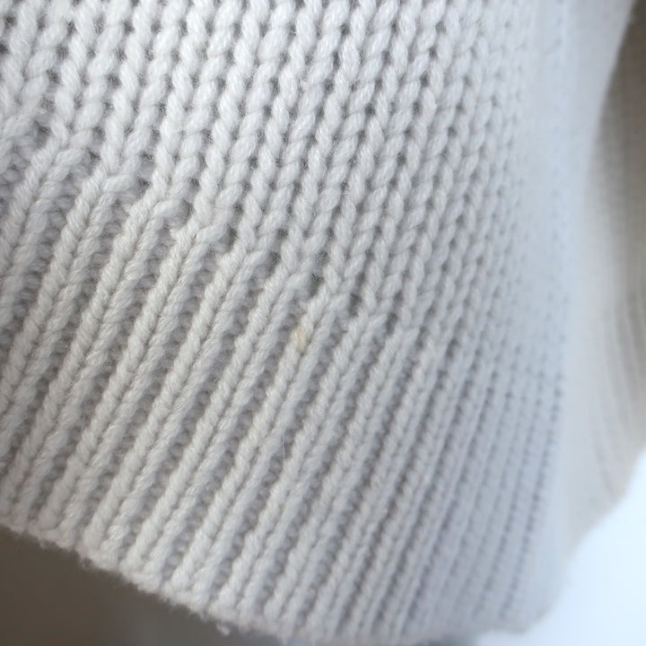 SABLYN Cali Cashmere V-Neck Sweater Very Light Gray Size Medium