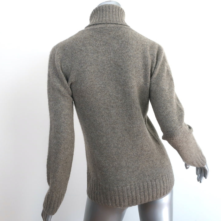 Loro Piana Cashmere Turtleneck Sweater Sage Size 42