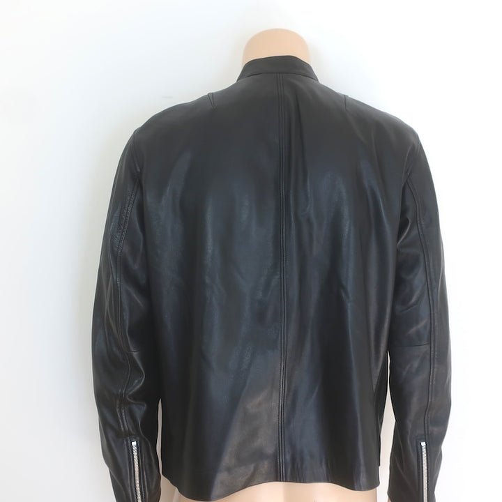 Rag &amp; Bone ICONS Archive Cafe Racer Leather Jacket Black Size Large