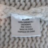 SABLYN Cali Cashmere V-Neck Sweater Very Light Gray Size Medium