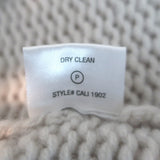 SABLYN Cali Cashmere V-Neck Sweater Very Light Gray Size Medium