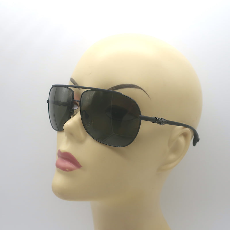 Chrome Hearts Hank Aviator Sunglasses Black 62mm