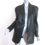 Vintage Celine Leather Blazer Black Size 40 Two-Button Jacket