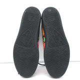 Gucci Ken Scott Ace Sneakers Black Floral Print Leather Size 38