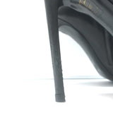 Balenciaga Giant Stud Lace-Up Back Ankle Boots Black Leather Size 40