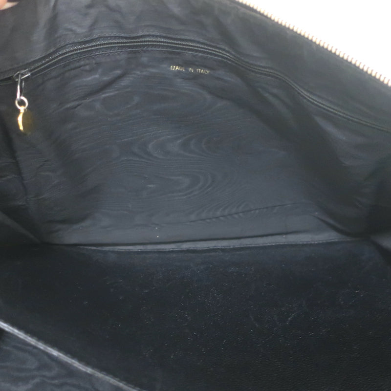 Chanel 90s Timeless CC Zip-Around Portfolio Document Holder Black Caviar Leather
