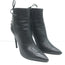 Balenciaga Giant Stud Lace-Up Back Ankle Boots Black Leather Size 40