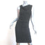 Nicole Miller Artelier Sleeveless Ruched Dress Black & Gold Metallic Size 6
