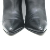 Balenciaga Giant Stud Lace-Up Back Ankle Boots Black Leather Size 40