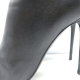 Balenciaga Giant Stud Lace-Up Back Ankle Boots Black Leather Size 40