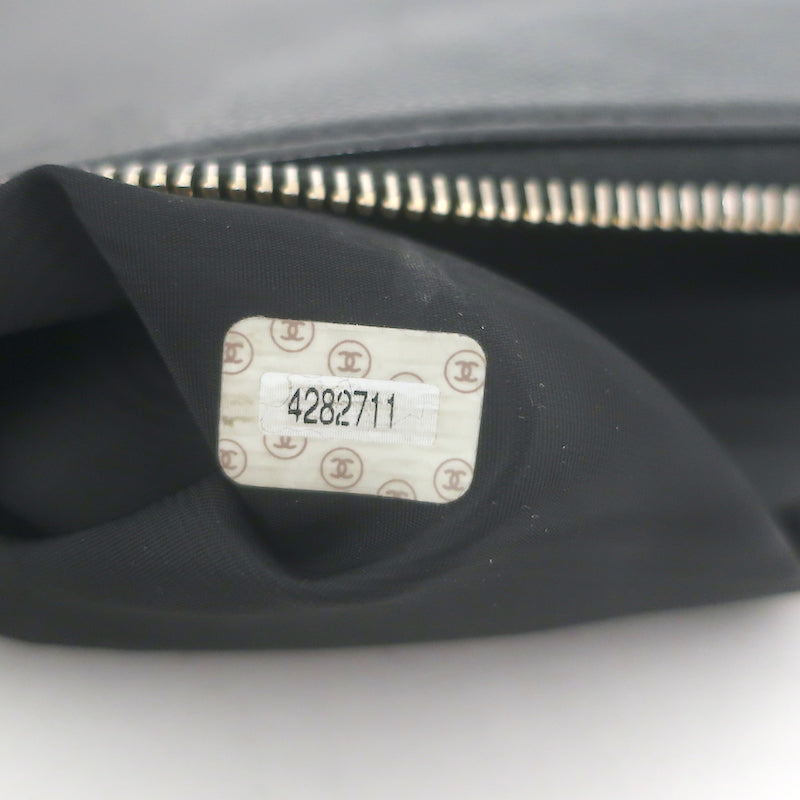 Chanel 90s Timeless CC Zip-Around Portfolio Document Holder Black Caviar Leather