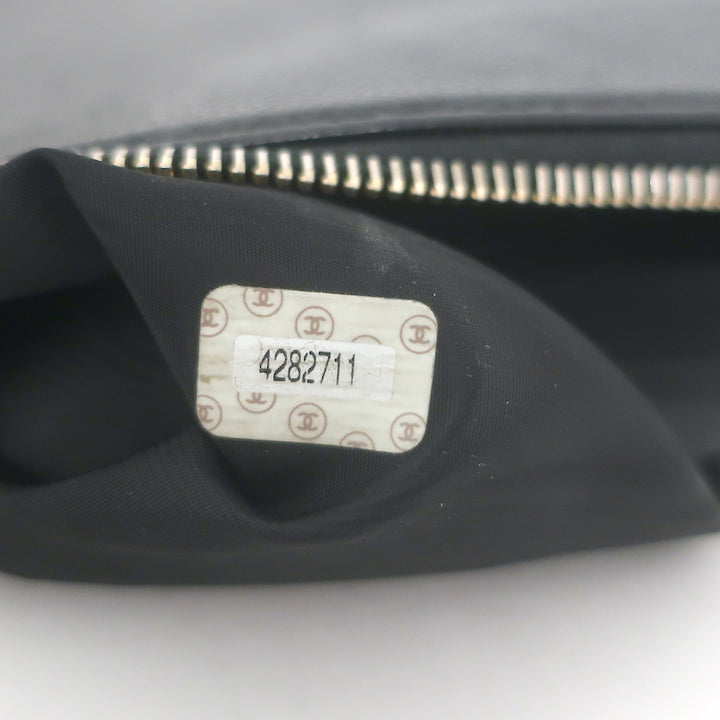 Chanel 90s Timeless CC Zip-Around Portfolio Document Holder Black Caviar Leather