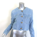 Citizens of Humanity Priah Denim Jacket Damaris Blue Cotton Size Extra Small