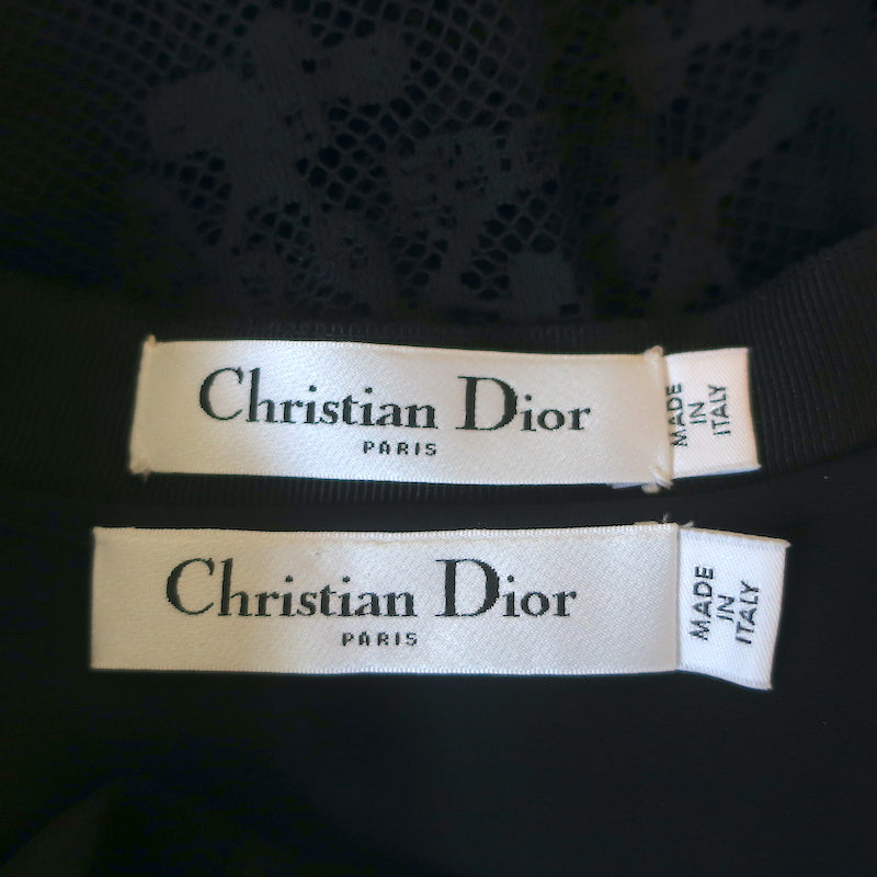 Christian Dior Dioriviera Lace Midi Skirt Navy Size US 10