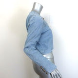 Citizens of Humanity Priah Denim Jacket Damaris Blue Cotton Size Extra Small