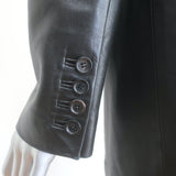 Vintage Celine Leather Blazer Black Size 40 Two-Button Jacket