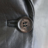 Vintage Celine Leather Blazer Black Size 40 Two-Button Jacket