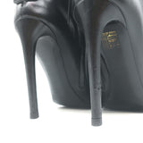 Balenciaga Giant Stud Lace-Up Back Ankle Boots Black Leather Size 40