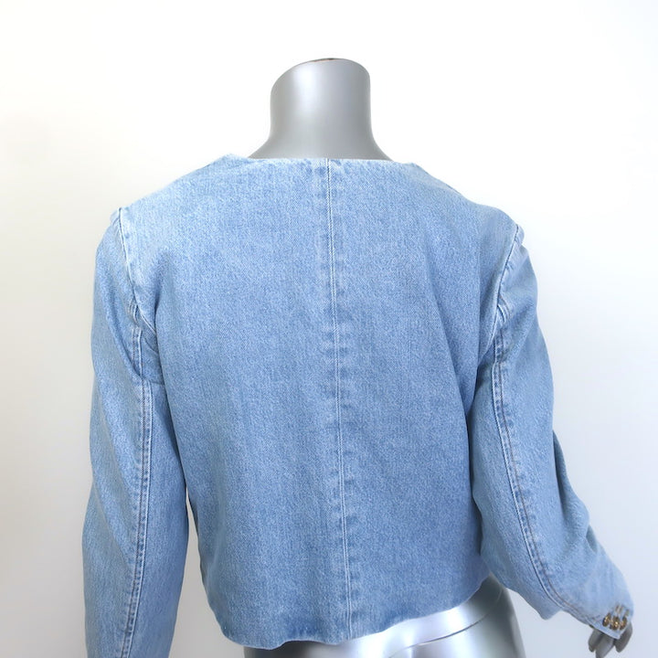 Citizens of Humanity Priah Denim Jacket Damaris Blue Cotton Size Extra Small