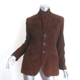Ralph Lauren Black Label Suede Blazer Brown Size 10 Three-Button Jacket