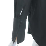 Club Monaco Helek Silk Shirt Black Size Small Long Sleeve Blouse NEW