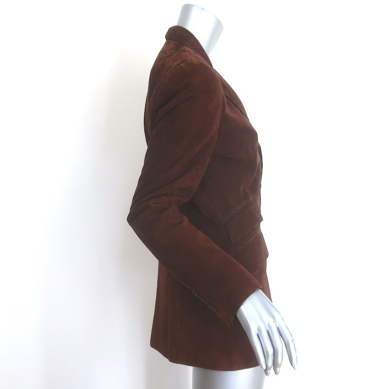 Ralph Lauren Black Label Suede Blazer Brown Size 10 Three-Button Jacket