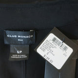 Club Monaco Helek Silk Shirt Black Size Small Long Sleeve Blouse NEW