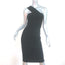 Susana Monaco One Shoulder Dress Black Stretch Jersey Size Small