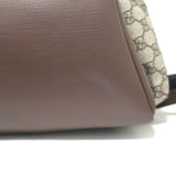 Gucci Ophidia GG Supreme Double Buckle Backpack Monogram Canvas & Orange Neon