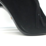 Gucci Becky Fringe Ankle Boots Black Suede Size 40.5 Open Toe Heels