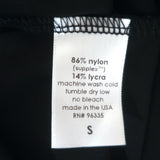 Susana Monaco One Shoulder Dress Black Stretch Jersey Size Small