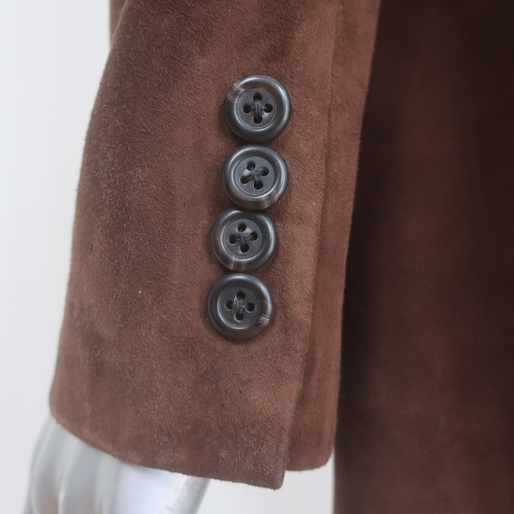 Ralph Lauren Black Label Suede Blazer Brown Size 10 Three-Button Jacket