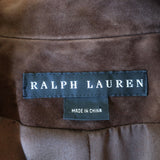 Ralph Lauren Black Label Suede Blazer Brown Size 10 Three-Button Jacket