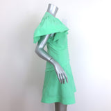 Jonathan Simkhai Puff Sleeve Mini Dress Spearmint Cotton-Blend Size Medium