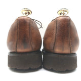 Bontoni Vittorio Lace-Up Oxfords Chocolate Brown Burnished Leather Size 8.5