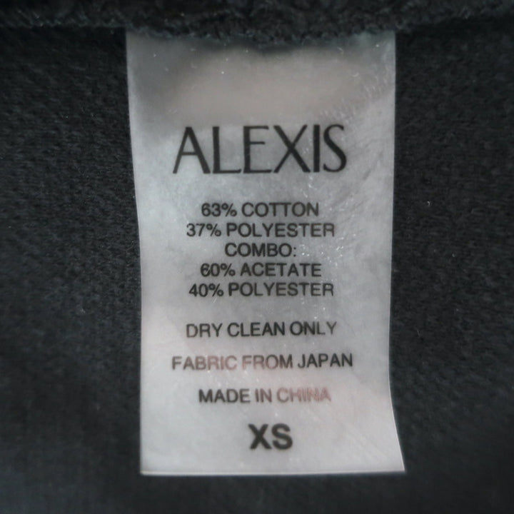 ALEXIS Sorena Tweed Mini Dress Black Cotton-Blend Size Extra Small NEW