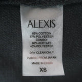 ALEXIS Sorena Tweed Mini Dress Black Cotton-Blend Size Extra Small NEW