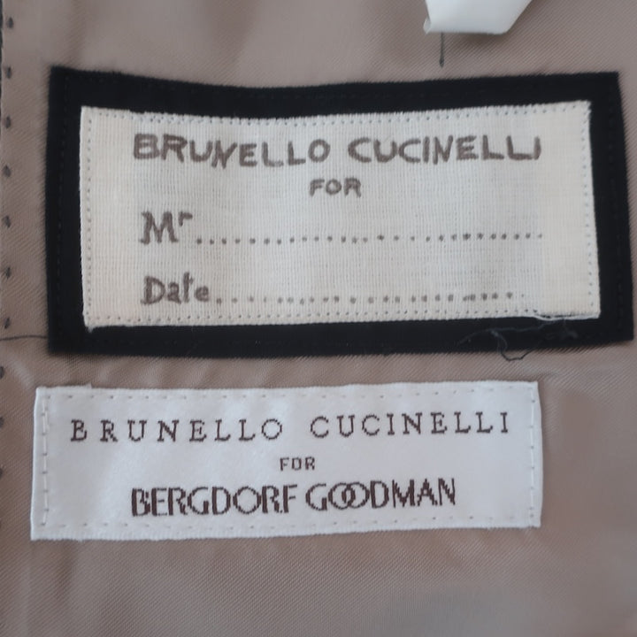 Brunello Cucinelli Blazer Gray Wool-Cashmere Size 54 Two-Button Jacket