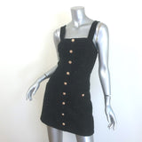 Amanda Uprichard Archie Metallic Tweed Mini Dress Black Size Extra Small