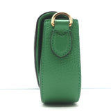 Gucci x Adidas Web Strap Mini Crossbody Flap Bag Green Leather NEW