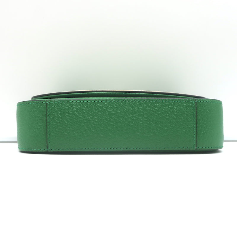 Gucci x Adidas Web Strap Mini Crossbody Flap Bag Green Leather NEW