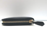 Prada Saffiano Leather Zip Around Wallet Black