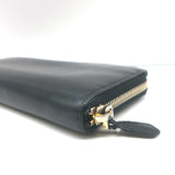 Prada Saffiano Leather Zip Around Wallet Black