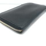 Prada Saffiano Leather Zip Around Wallet Black