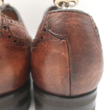 Bontoni Libertino Wingtip Lace-Up Oxfords Whiskey Brown Bison Leather Size 8.5