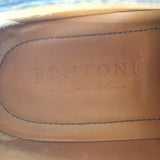 Bontoni Libertino Wingtip Lace-Up Oxfords Whiskey Brown Bison Leather Size 8.5