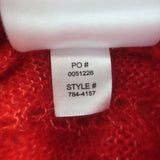 Doen Cosette Pointelle Knit Cardigan Cerise Red Alpaca-Blend Size Small NEW